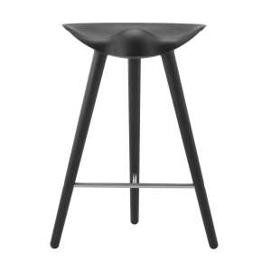 Audo Copenhagen Taburete ML42 69 cm Haya cromada teñida de negro