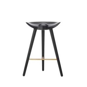 Audo Copenhagen Taburete bar ML 42 Black stained beech, brass