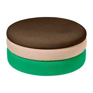 Broste Copenhagen Puf Pond 30 cm Emerald green-rose-coffee