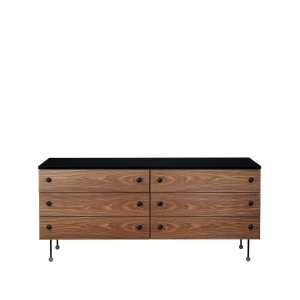 GUBI Cómoda 62 Dresser American walnut, 6 cajones