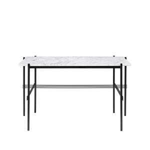 GUBI Escritorio TS Desk Marble white, acero lacado negro