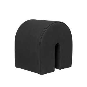 Kristina Dam Studio Asiento puf Curved Cuero negro