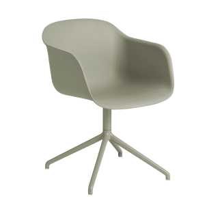 Muuto Silla de oficina Fiber armchair swivel base dusty green