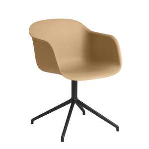 Muuto Silla de oficina Fiber armchair swivel base ocre-negro