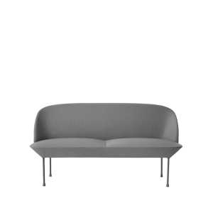 Muuto Sofá de 2 plazas Oslo Steelcut 160-Light grey