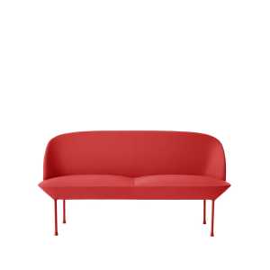 Muuto Sofá de 2 plazas Oslo Steelcut 660-Dark red