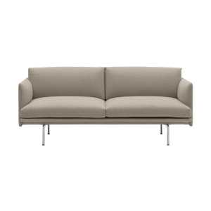 Muuto Sofá de 2 plazas Outline Ecriture 240-Polished Aluminum