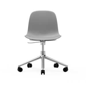 Normann Copenhagen Silla de oficina Form chair swivel 5W Gris, aluminio, ruedas