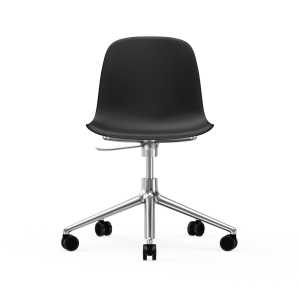 Normann Copenhagen Silla de oficina Form chair swivel 5W Negro, aluminio, ruedas