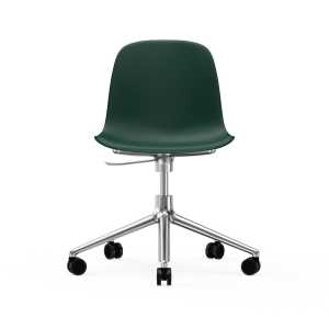 Normann Copenhagen Silla de oficina Form chair swivel 5W Verde, aluminio, ruedas