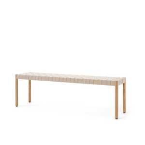 &Tradition Banco Betty TK5 Oak, asiento de banda de lino trenzada