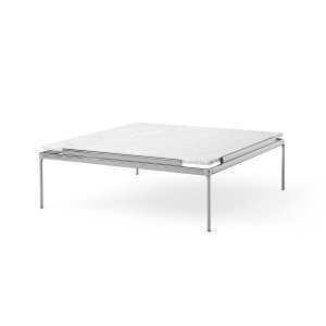 &Tradition Mesa de centro Sett LN13 Bianco carrara-dark chrome