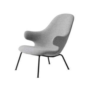 &Tradition Sillón Catch JH14 Tela hallingdal 110 grey, base de acero lacado negro