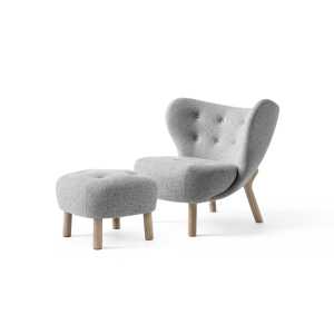 &Tradition Sillón Little Petra VB1 incl. puf ATD1 Roble aceitado blanco-Hallingdal