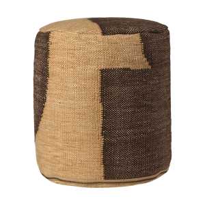 ferm LIVING Asiento puf Forene cylinder pouf Ø38×42 cm Tan-Chocolate