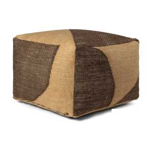 ferm LIVING Asiento puf Forene square pouf 60x60x40 cm Tan-Chocolate