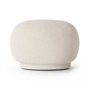 ferm LIVING Asiento puff Rico pouf Bouclé offwhite