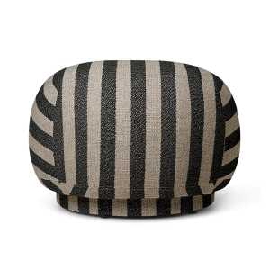 ferm LIVING Asiento puff Rico pouf Louisiana sand black