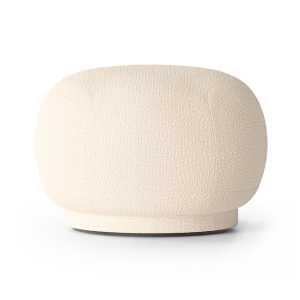 ferm LIVING Asiento puff Rico pouf Wool bouclé offwhite