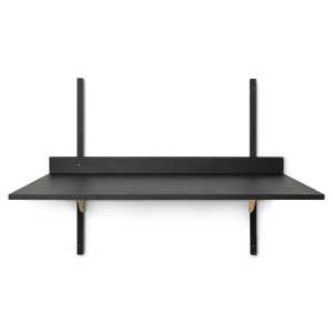 ferm LIVING Mesa escritorio Sector Black ash-brass