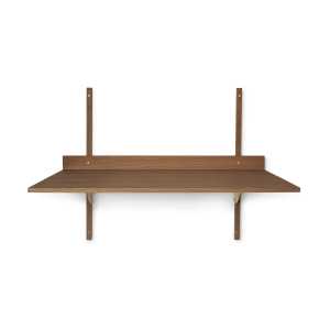 ferm LIVING Mesa escritorio Sector Smoked Oak, brass