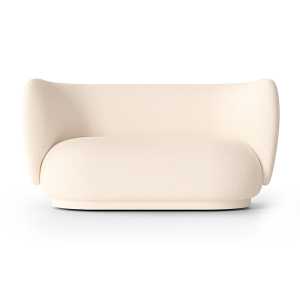 ferm LIVING Sofá bouclé 2 plazas Rico Bouclé offwhite