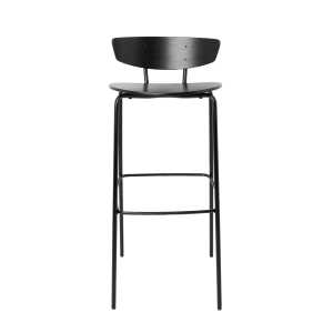 ferm LIVING Taburete de bar Herman alto Negro