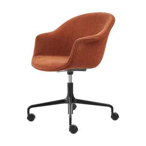 GUBI Silla de oficina Bat Meeting Chair completamente tapizada Belsuede special fr dedar 133-patas negras