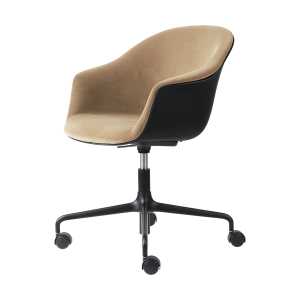 GUBI Silla de oficina Bat Meeting Chair tapizado frontal Dandy gubi 905 dune-black-black