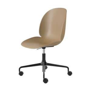 GUBI Silla de oficina Beetle Meeting Chair Pebble brown-black